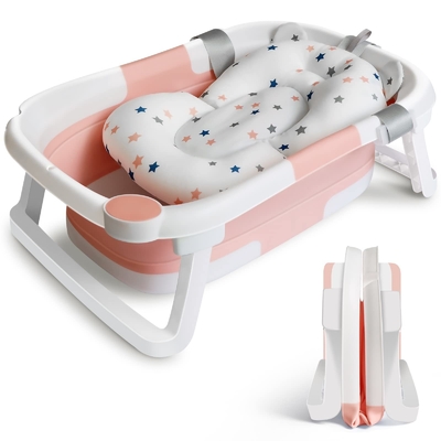 Leichtgewicht Babybad Plastik Klappbad mit elektronischem Thermometer