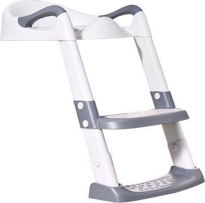 Grau + Weiß 3 in 1 Potty Training Toilettensitz mit Stuhlleiter für 1-6 Jahre