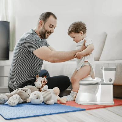 Graue Babypotty-Toilette mit abnehmbarem Sitz