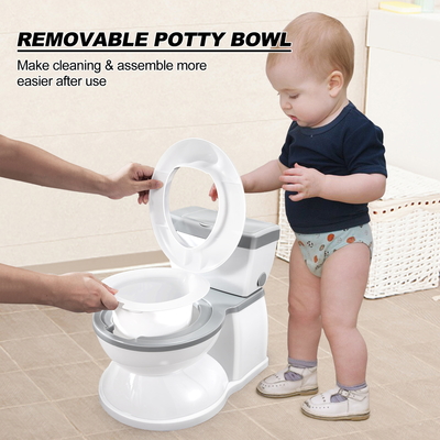 Graue Babypotty-Toilette mit abnehmbarem Sitz