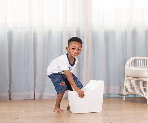 Öko-freundliche Kunststoff-Babypotty-Trainer mit Druckmuster EN-71 zertifizierte leichte Verpackung