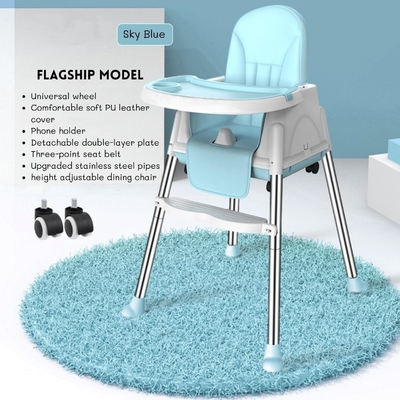 3 in 1 Multifunktionaler Hochstuhl für Babys Speisestuhl 92*65*65cm