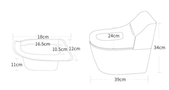Druckmuster Babypotty-Toilette mit Wiege-Stil EN71-Prüfung zugelassen