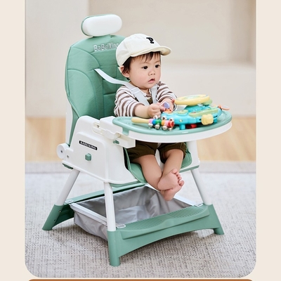 EN71 Zertifizierter High Plastic Baby Dining Chair Baby Füttertisch Einstellbarer Höhe
