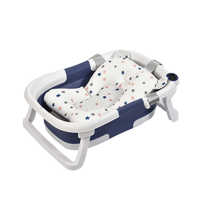 Neugeborenes Baby Badewanne Set TPE Kunststoff Weichkissen Klappbare Kinderbadewannen