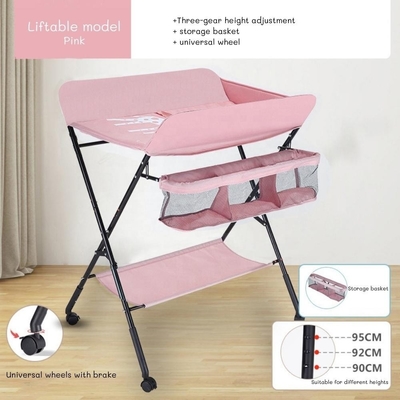Moderne Baby-Wechselstischstation mit Rad und Verdickung Stahlrohr Oxford Stoff