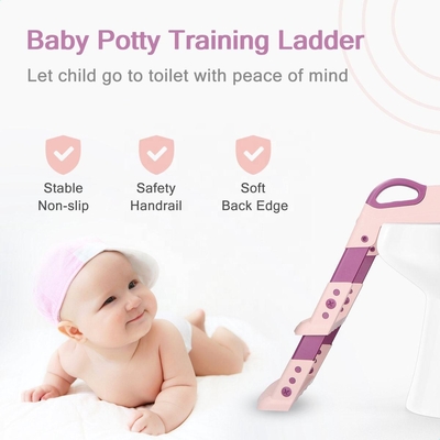Anpassung Logo PP Plastik Klappbare Baby Toilettensitz Potty Sitz mit Stufen