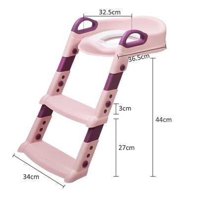 Anpassung Logo PP Plastik Klappbare Baby Toilettensitz Potty Sitz mit Stufen