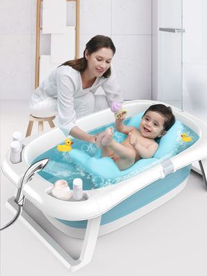BPA-freie Klappbare Plastikbadewanne für Säuglinge Komfortable Kinderbadewanne