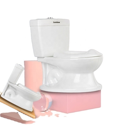 Druckmuster Weiße Plastiktoilette für Babys mit EN71-Prüfung