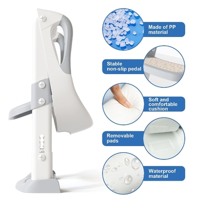 Grau + Weiß 3 in 1 Potty Training Toilettensitz mit Stuhlleiter für 1-6 Jahre