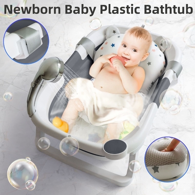 Leichtgewicht Babybad Plastik Klappbad mit elektronischem Thermometer