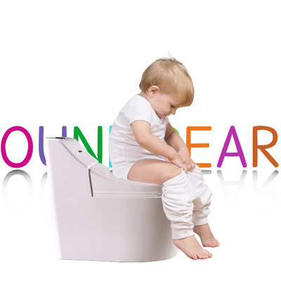 Weißes Baby Training Potty Cartoon Print Plastik Toiletten Trainer - EN71 Prüfung zertifiziert