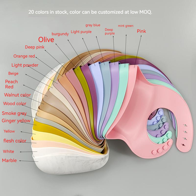 Druck-Soft Baby Silikon Bib mit Food Catcher BPA-frei 300*23cm