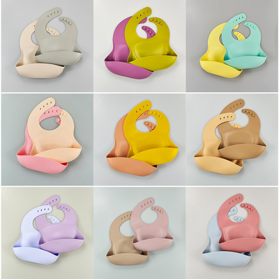 Druck-Soft Baby Silikon Bib mit Food Catcher BPA-frei 300*23cm