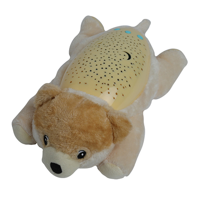 0-7 Jahre Baby Schlaf Soother Spielzeug Hund Plush Puppe mit projizierbarer Beleuchtung und Musik