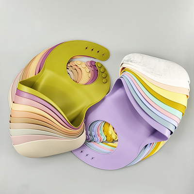 Maßgeschneiderte Silikon-Fütterung Bib Cute Cartoon Design Food Catcher Bib