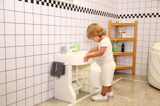 Logo anpassbar einfach zu bedienen Kinderwaschbecken mit Sockel