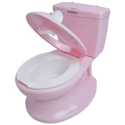 Rosa und weiße Babypotty-Toilette mit individuellem Logo EN71 Zertifiziertes reines Farbdesign