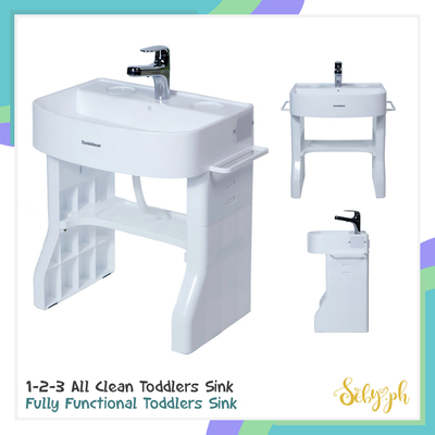 Handbecken Baby Waschbecken Badewanne mit 3 Stück AA-Batterie geeignet für 1-5 Jahre Kindersimulationsbecken