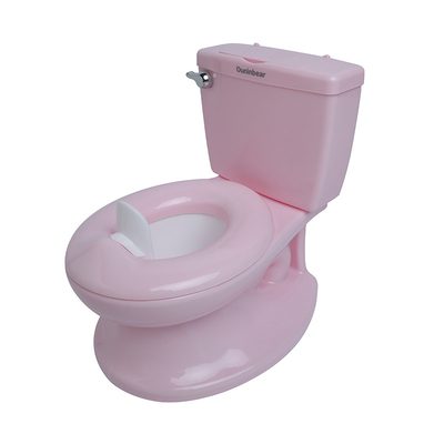 Weißes Baby-Potty-Trainingssitz mit Ouninbear-Logo und Handtaste