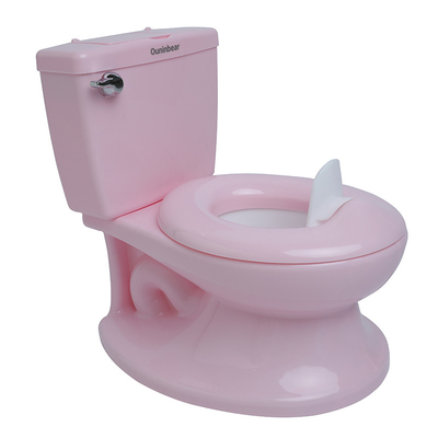 Weißes Baby-Potty-Trainingssitz mit Ouninbear-Logo und Handtaste