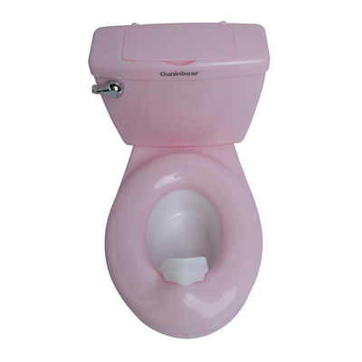 Weißes Baby-Potty-Trainingssitz mit Ouninbear-Logo und Handtaste