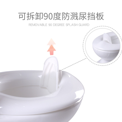 Bequeme Toilette mit Baby-Potty-Knopf und Ouninbear-Logo