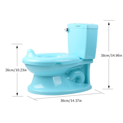 Kinder Simulation Toiletten mit Spülgeräusch Weiß Blau Rosa Babytraining Potty
