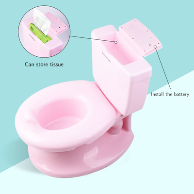 Unisex-Baby-Potty-Toilette mit individuellem Logo EN71 Prüfung Zertifiziertes Druckmuster Rosa/Blau/Weiß Farben