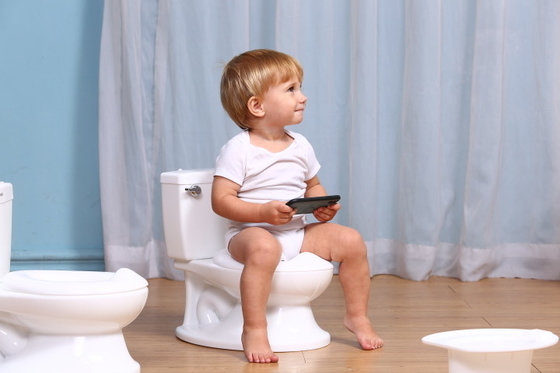Unisex-Baby-Potty-Toilette mit individuellem Logo EN71 Prüfung Zertifiziertes Druckmuster Rosa/Blau/Weiß Farben