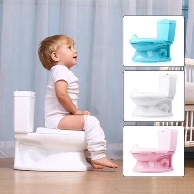 Unisex-Baby-Potty-Toilette mit individuellem Logo EN71 Prüfung Zertifiziertes Druckmuster Rosa/Blau/Weiß Farben