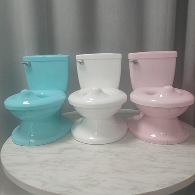 Kinder-Simulationstoiletten mit Spülgeräusche Weißblau Rosa Babytraining Potty EN71 zertifiziert