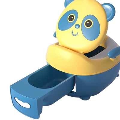 Cartoon Panda Baby Potty Training Toilette mit benutzerdefiniertem Logo in Blau Gelb Weiß Schwarz