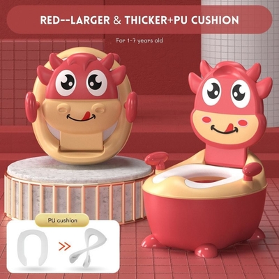 Kühe Form kundenspezifisches Logo Dunkelgrün Rot Potty Training Toilette