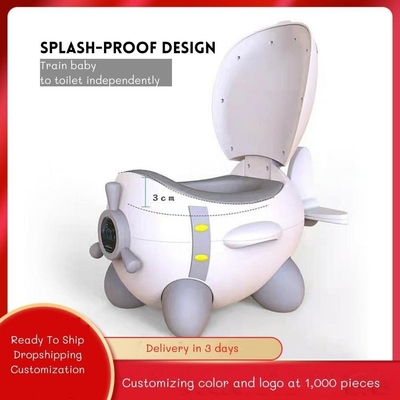Zeichentrickfilm-Flugzeugform-Baby-Potty-Trainingstoilette mit benutzerdefiniertem Logo für die EN71-Prüfung