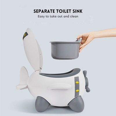 Zeichentrickfilm-Flugzeugform-Baby-Potty-Trainingstoilette mit benutzerdefiniertem Logo für die EN71-Prüfung