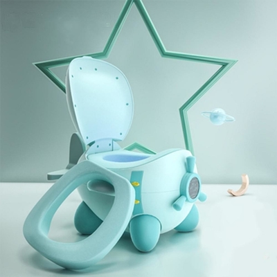 Custom Logo Flugzeug Zeichentrickfilm Babytraining Potty in weißen/blauen/rosa Farben
