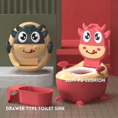 Farbige Zeichentrickfilm Kuh Babytraining Potty mit EN71-Prüfzeugnis
