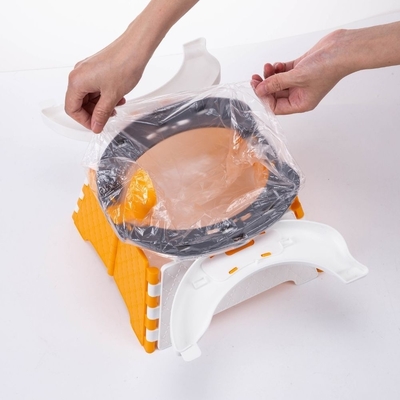 PP TPE Tiermuster Babytoilettenpot für Weiß Orange Grau