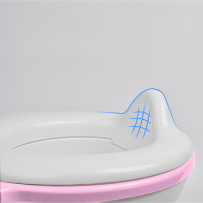 Grauer rosa blauer Test EN71 Zertifiziertes Baby Training Potty Toilettenkit mit benutzerdefiniertem Logo