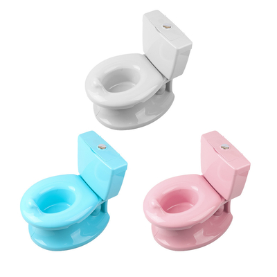 Benutzerdefiniertes Logo Öko-freundliche gedruckte Babypotty-Toilette in blau-rosa-weiß