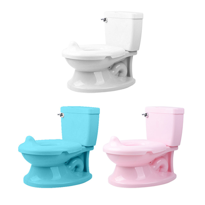 Benutzerdefiniertes Logo Öko-freundliche gedruckte Babypotty-Toilette in blau-rosa-weiß