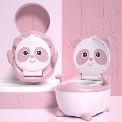 Blue Panda Cartoon Baby Training Potty mit benutzerdefiniertem Logo EN71 zertifiziert