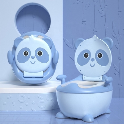 Blue Panda Cartoon Baby Training Potty mit benutzerdefiniertem Logo EN71 zertifiziert