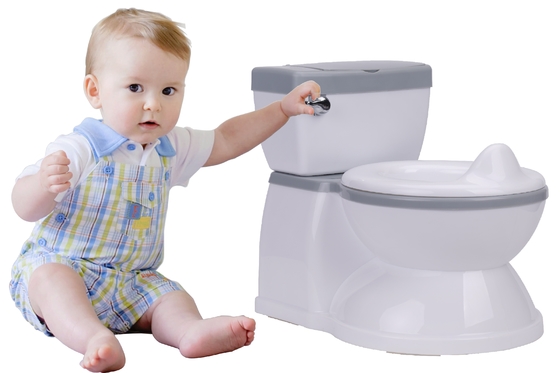 Öko-freundliche Kinderpotty mit individuellem Logo Toiletten-Trainer für Kleinkinder in Blau/Pink/Weiß