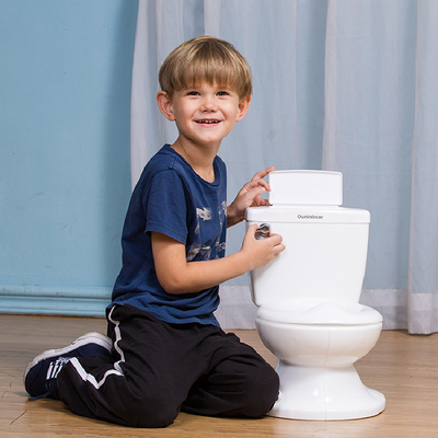 Öko-freundliche Kinderpotty mit individuellem Logo Toiletten-Trainer für Kleinkinder in Blau/Pink/Weiß