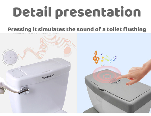 Öko-freundliche Kinderpotty mit individuellem Logo Toiletten-Trainer für Kleinkinder in Blau/Pink/Weiß