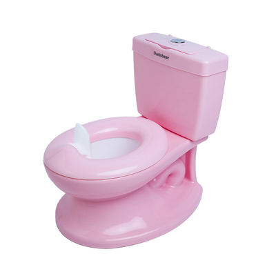 EN71 Zertifizierte Plastiktoilette für Kinder in weißem rosa blauem ergonomischen Design