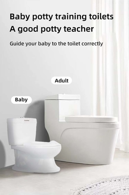 EN71 Zertifizierte Plastiktoilette für Kinder in weißem rosa blauem ergonomischen Design